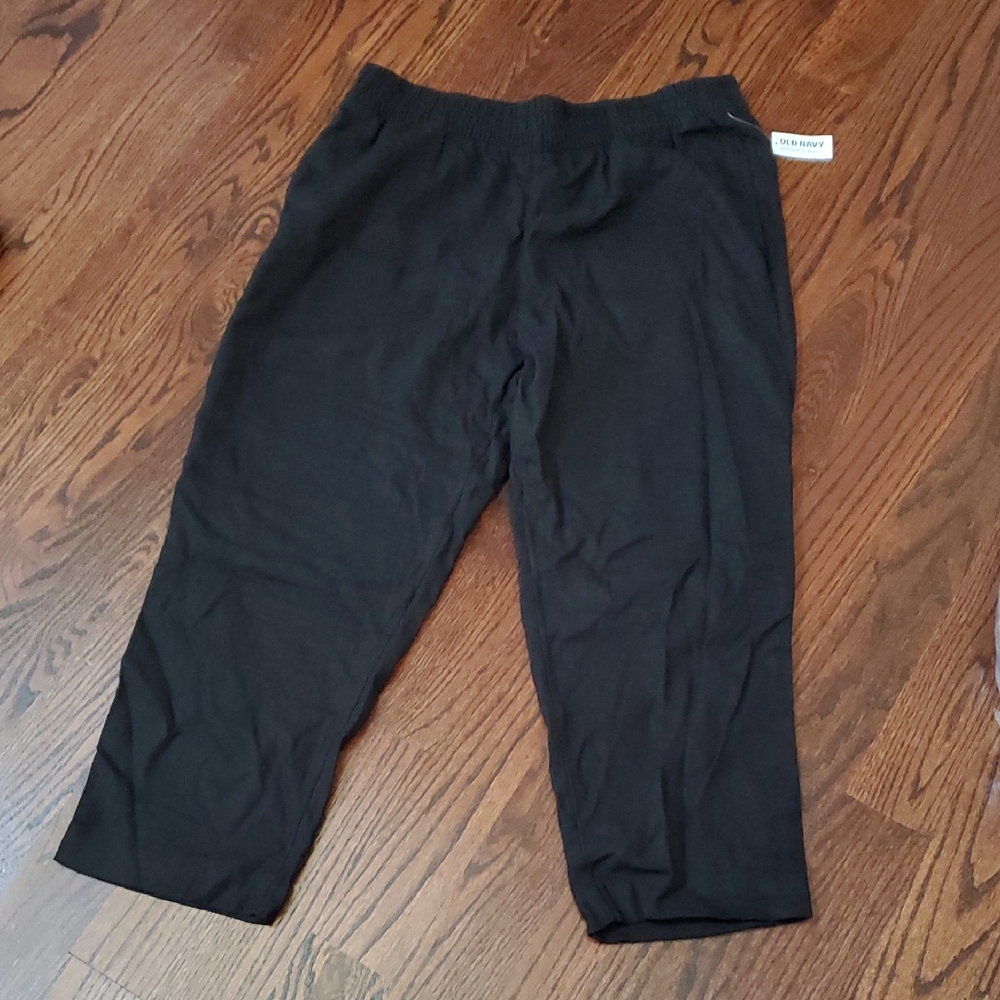Old Navy Petite Black Linen Pants